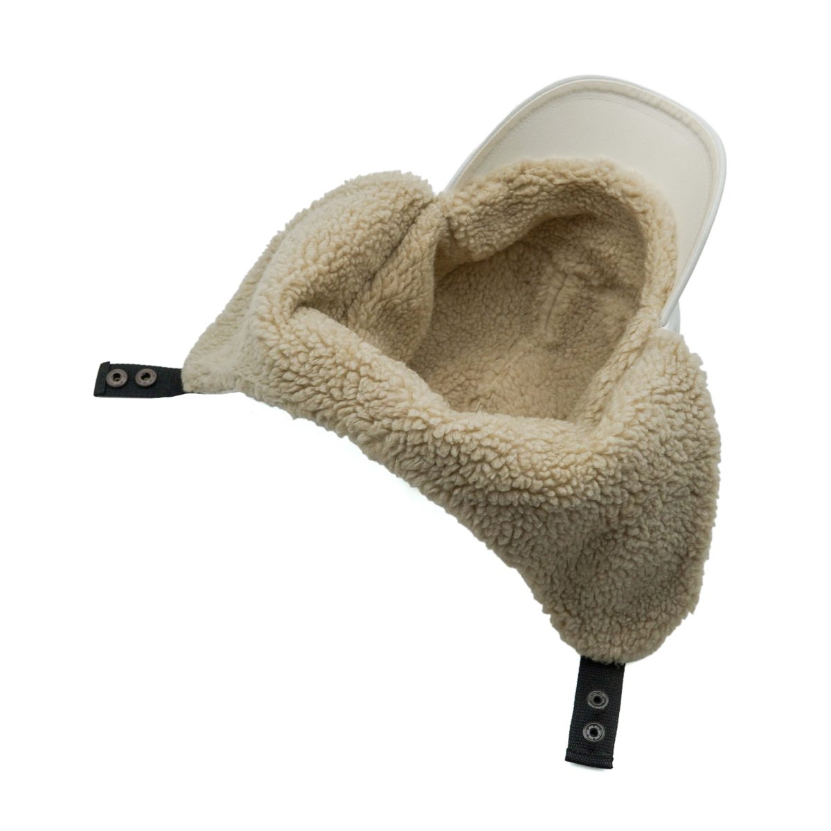 Nike ACG White Leather Shearling Lined Logo Ear Flap Hat — photo 7
