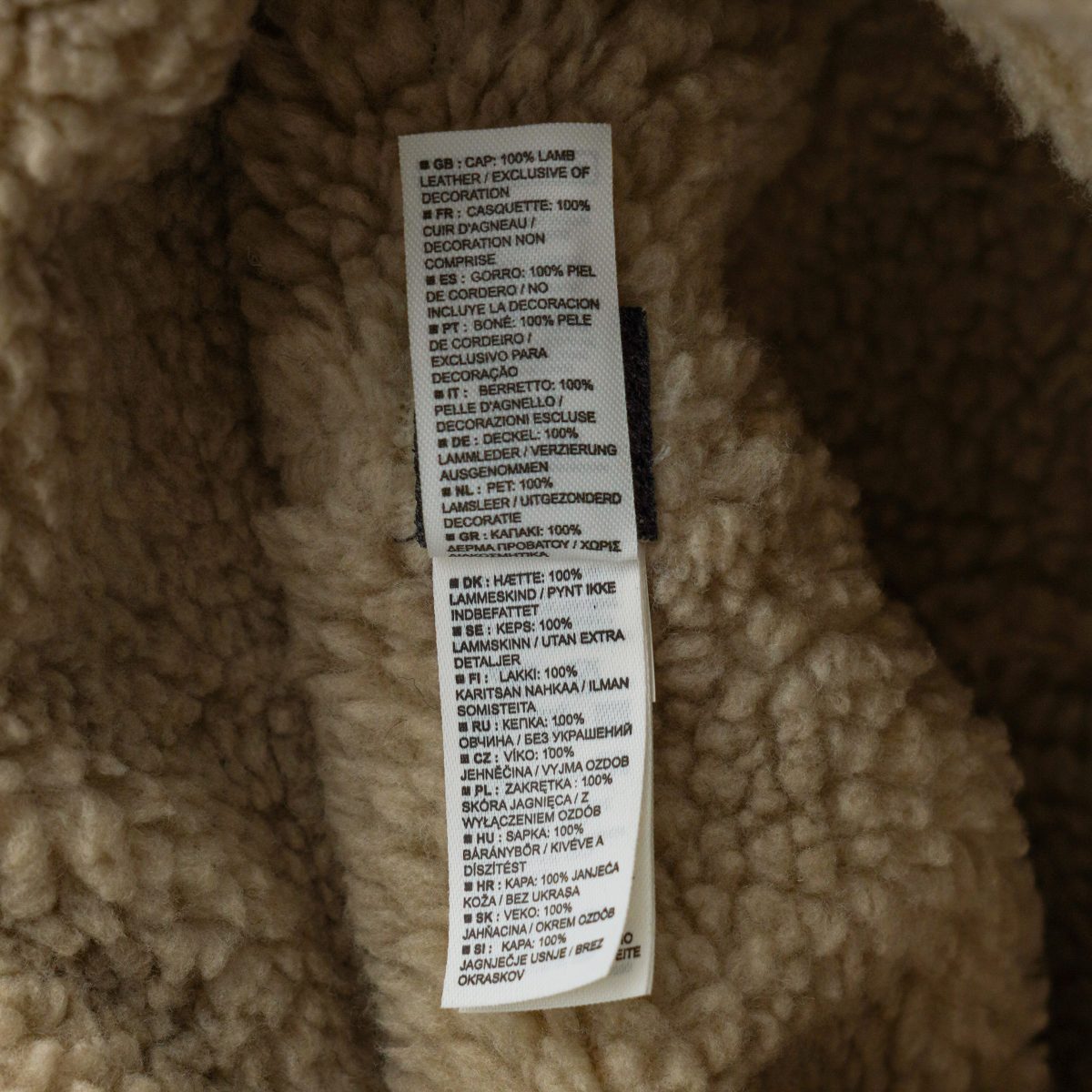 Nike ACG White Leather Shearling Lined Logo Ear Flap Hat — photo 11