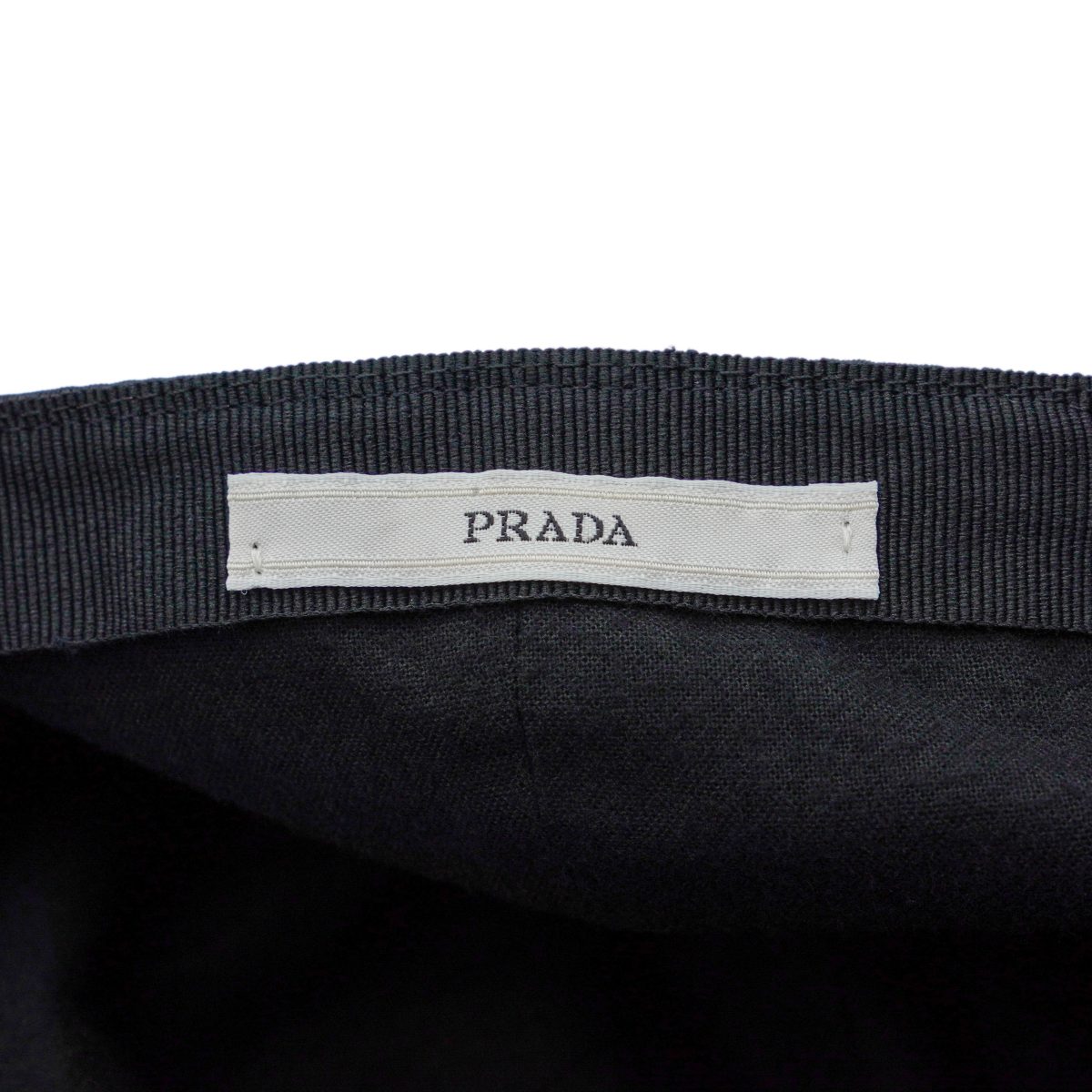 Vintage Prada Black Nylon Embroidered Logo Baseball Cap — photo 7