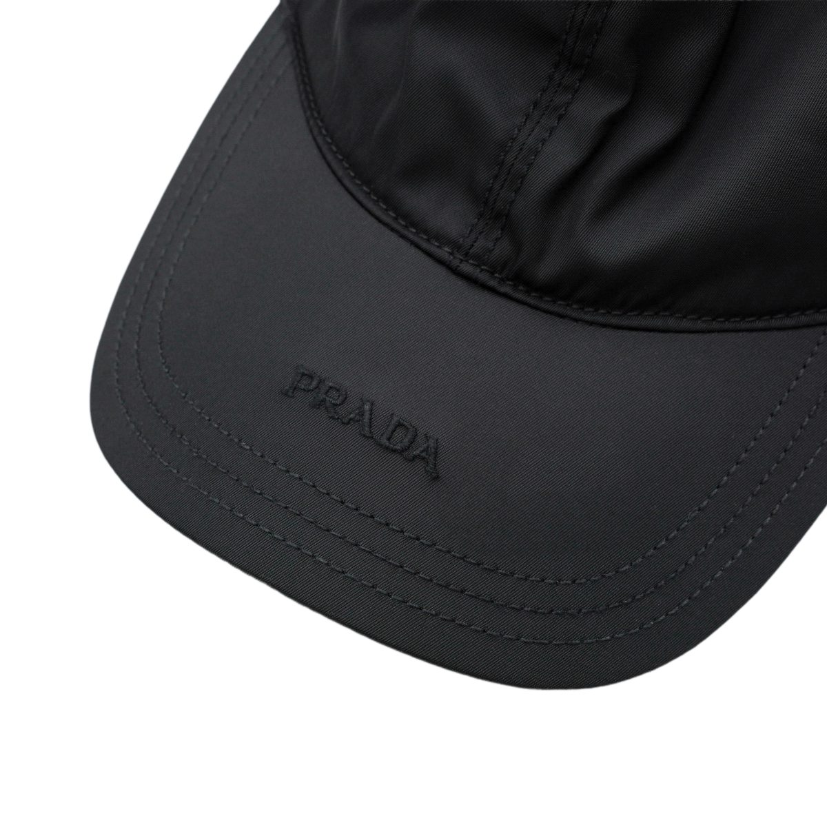 Vintage Prada Black Nylon Embroidered Logo Baseball Cap — photo 4