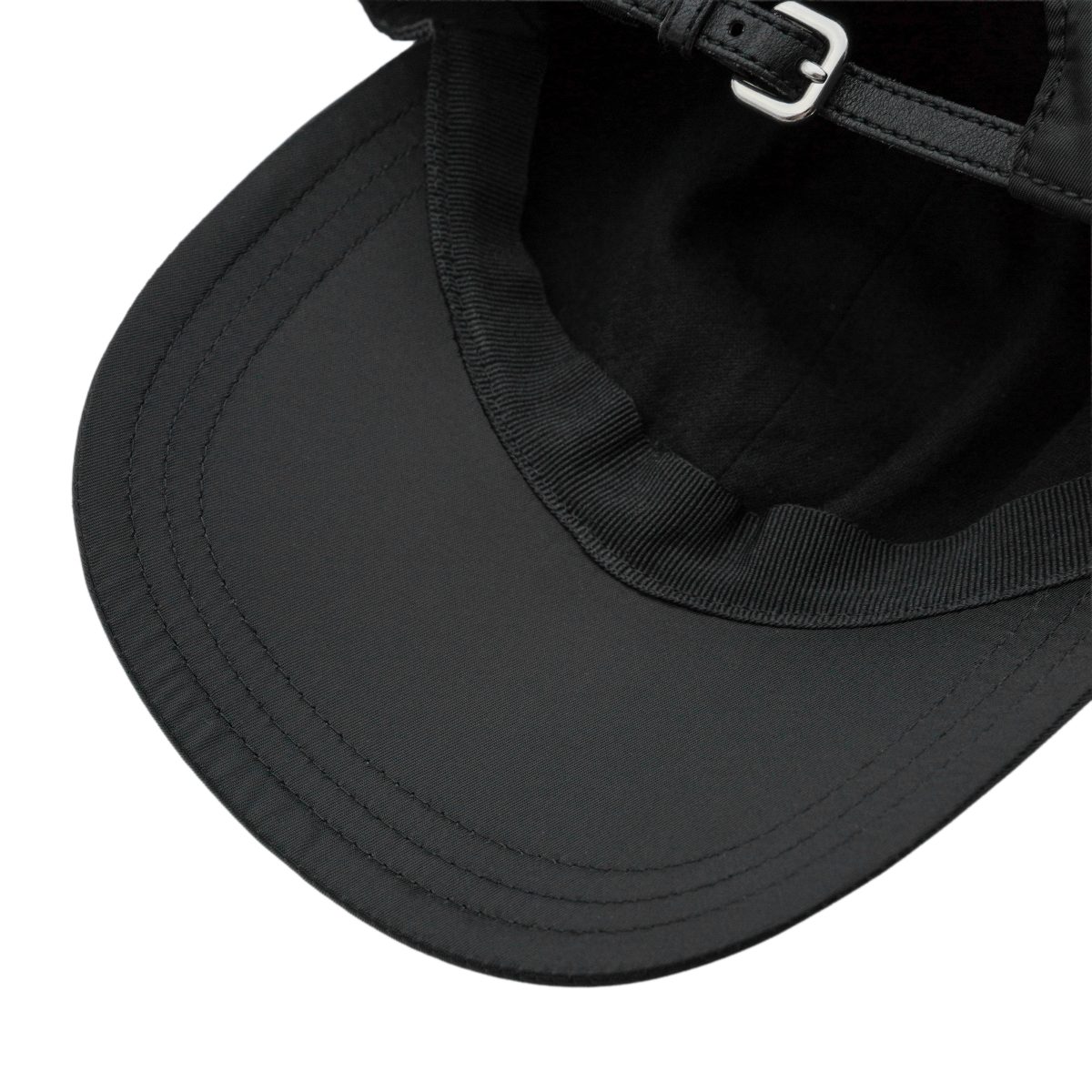 Vintage Prada Black Nylon Embroidered Logo Baseball Cap — photo 5