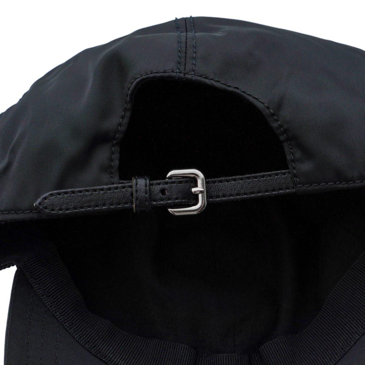 Vintage Prada Black Nylon Embroidered Logo Baseball Cap — photo 6