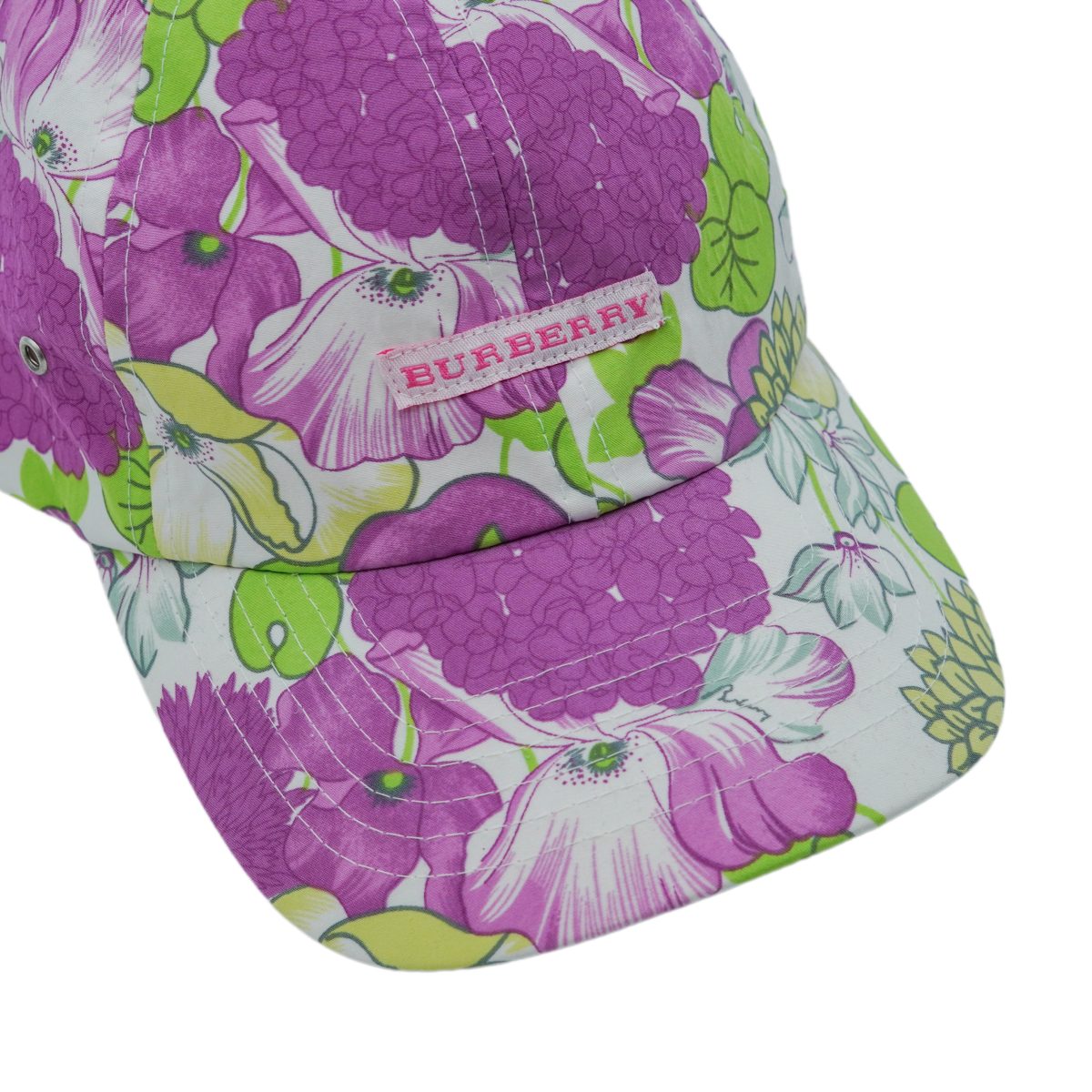 Burberry London Multicolor Floral Print Logo Baseball Cap — photo 4