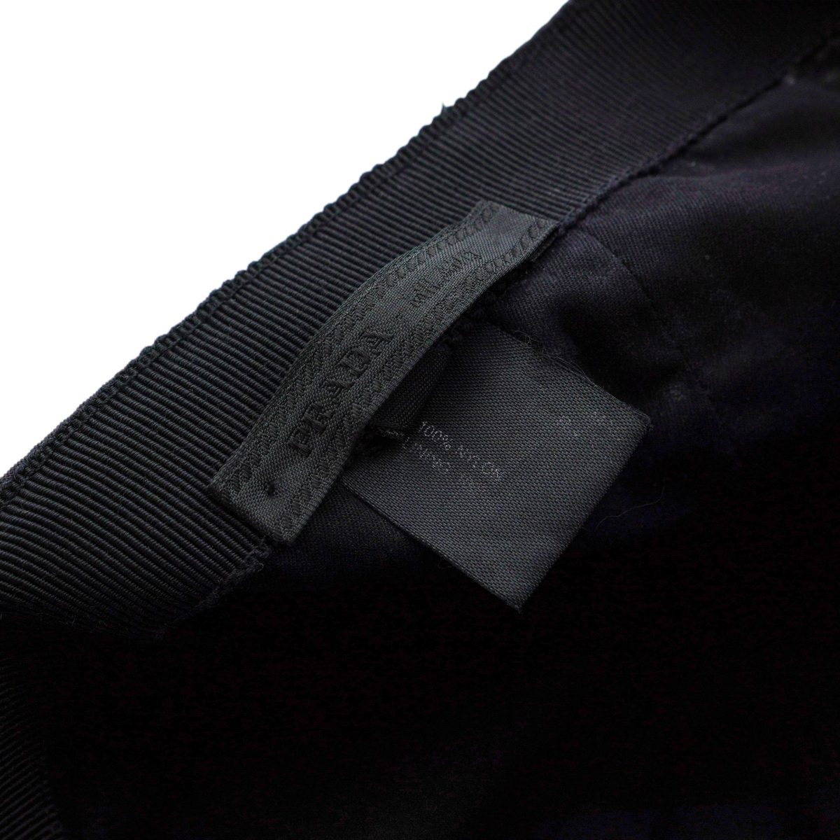 Vintage Prada Milano Black Nylon Tab Logo Baseball Cap — photo 9