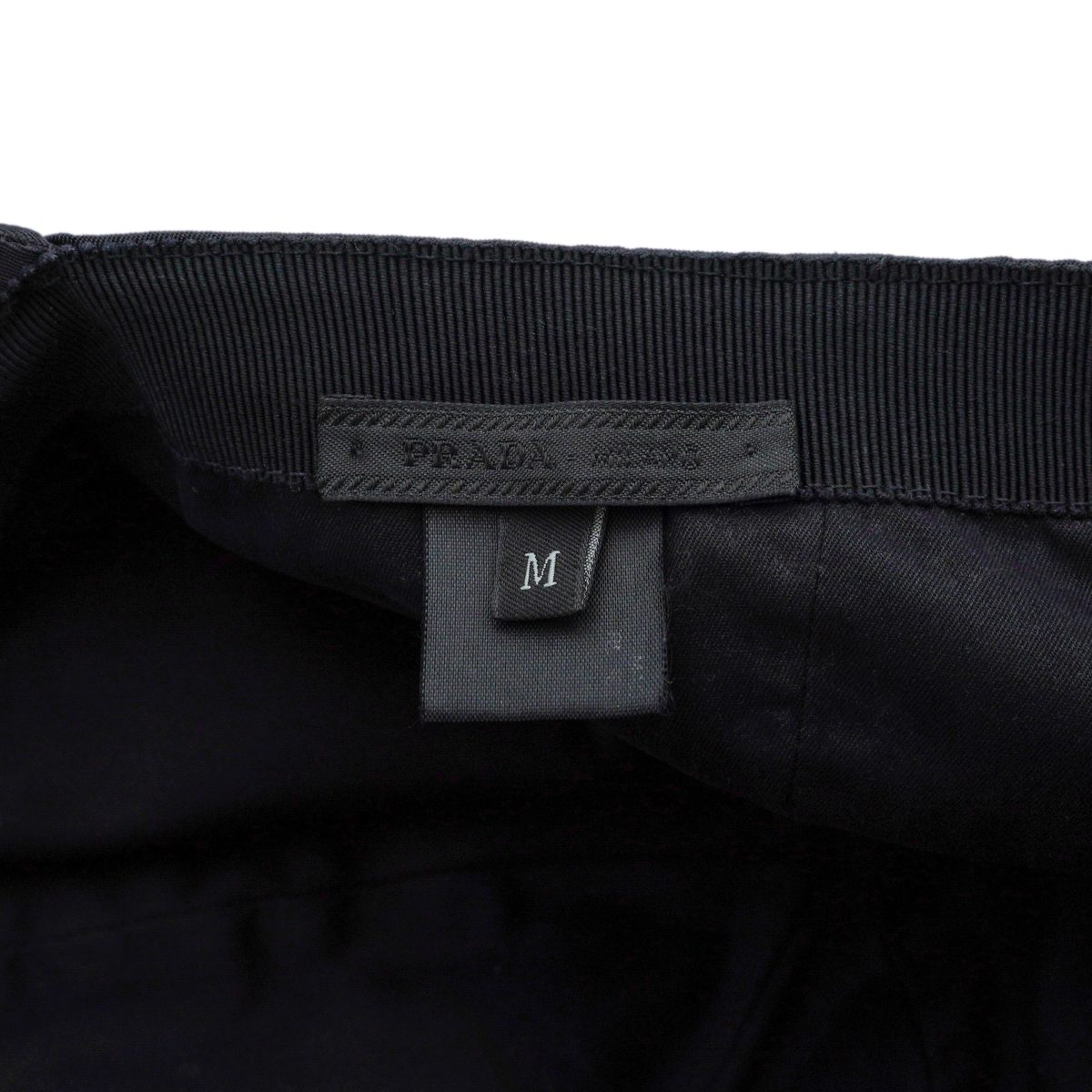 Vintage Prada Milano Black Nylon Tab Logo Baseball Cap — photo 8