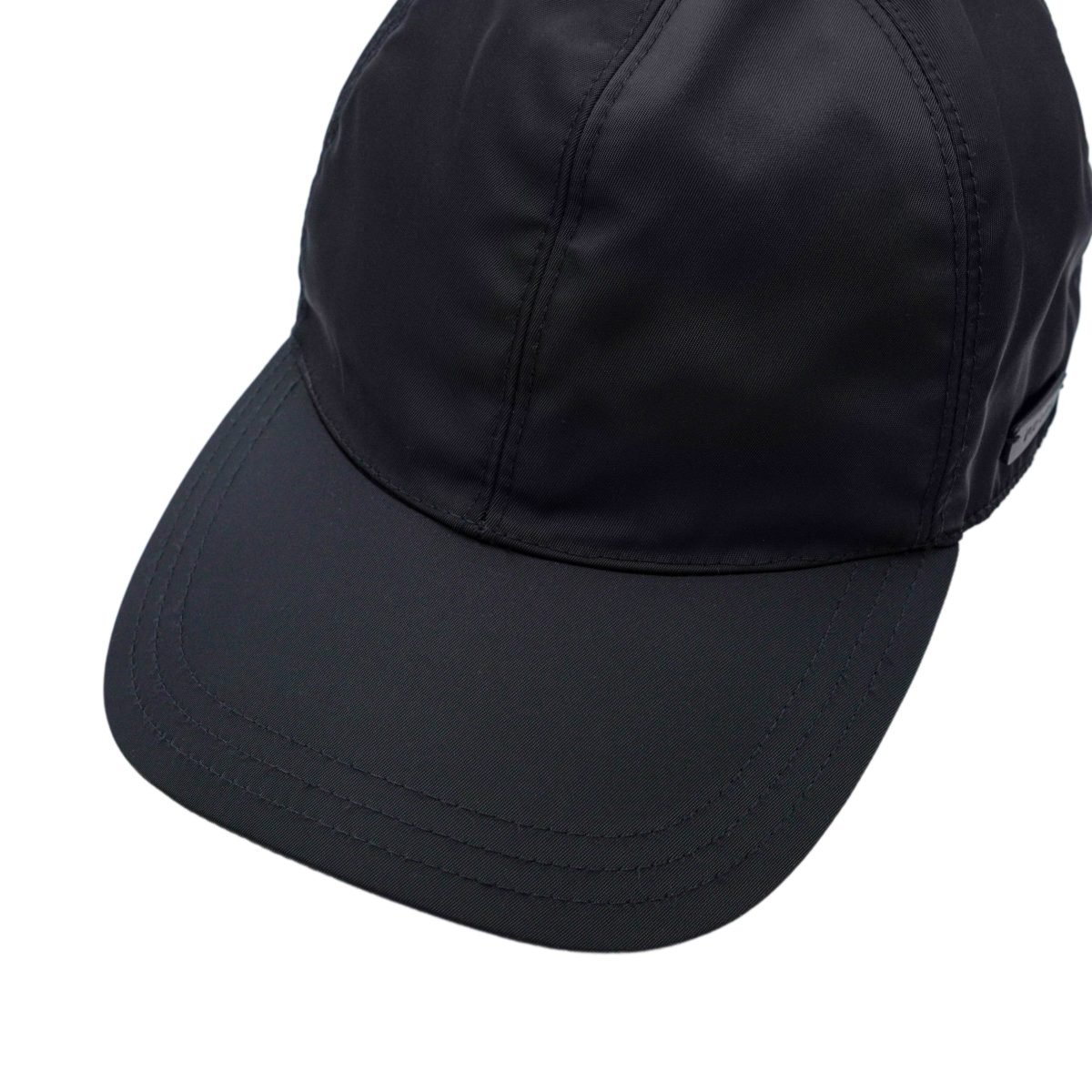 Vintage Prada Milano Black Nylon Tab Logo Baseball Cap — photo 4