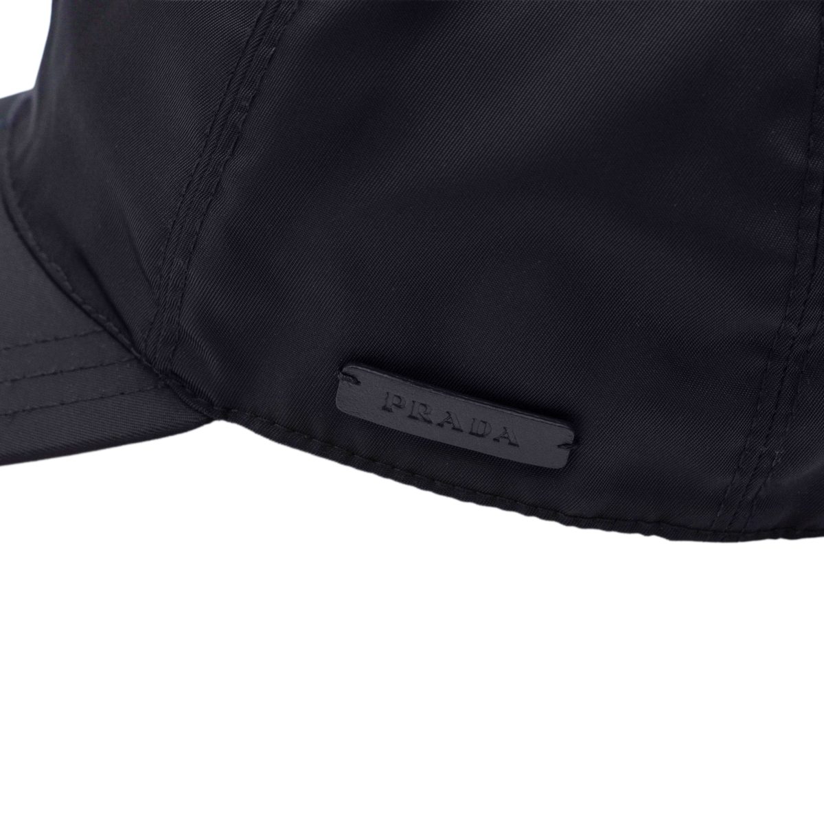 Vintage Prada Milano Black Nylon Tab Logo Baseball Cap — photo 6