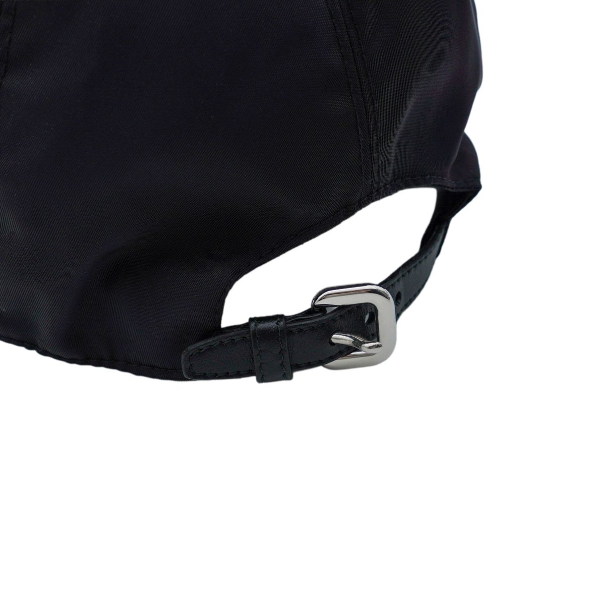 Vintage Prada Milano Black Nylon Tab Logo Baseball Cap — photo 7