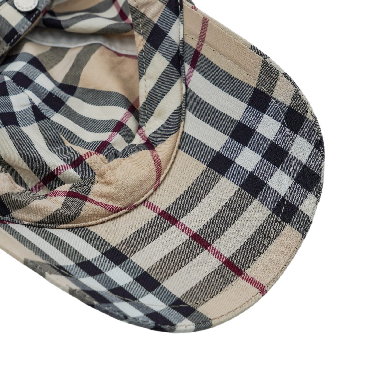 Vintage Burberry London Beige Nova Check Plaid Baseball Cap — photo 5