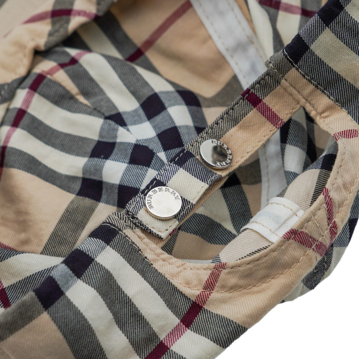 Vintage Burberry London Beige Nova Check Plaid Baseball Cap — photo 6