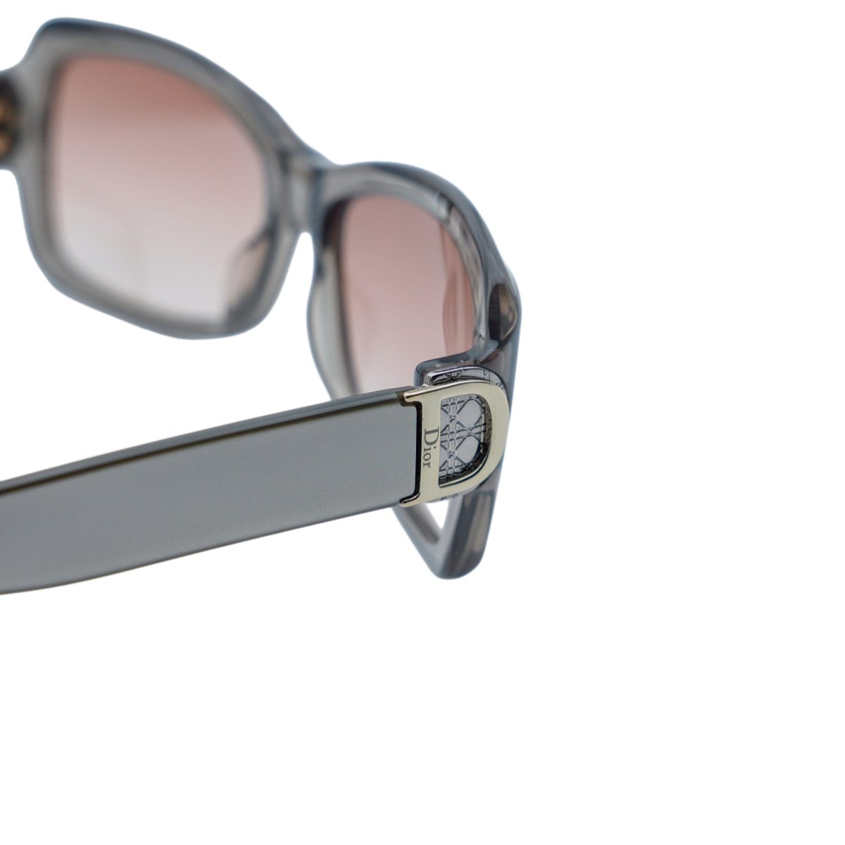 Vintage Dior Gray Gradient D Logo Rectangular Sunglasses — photo 5
