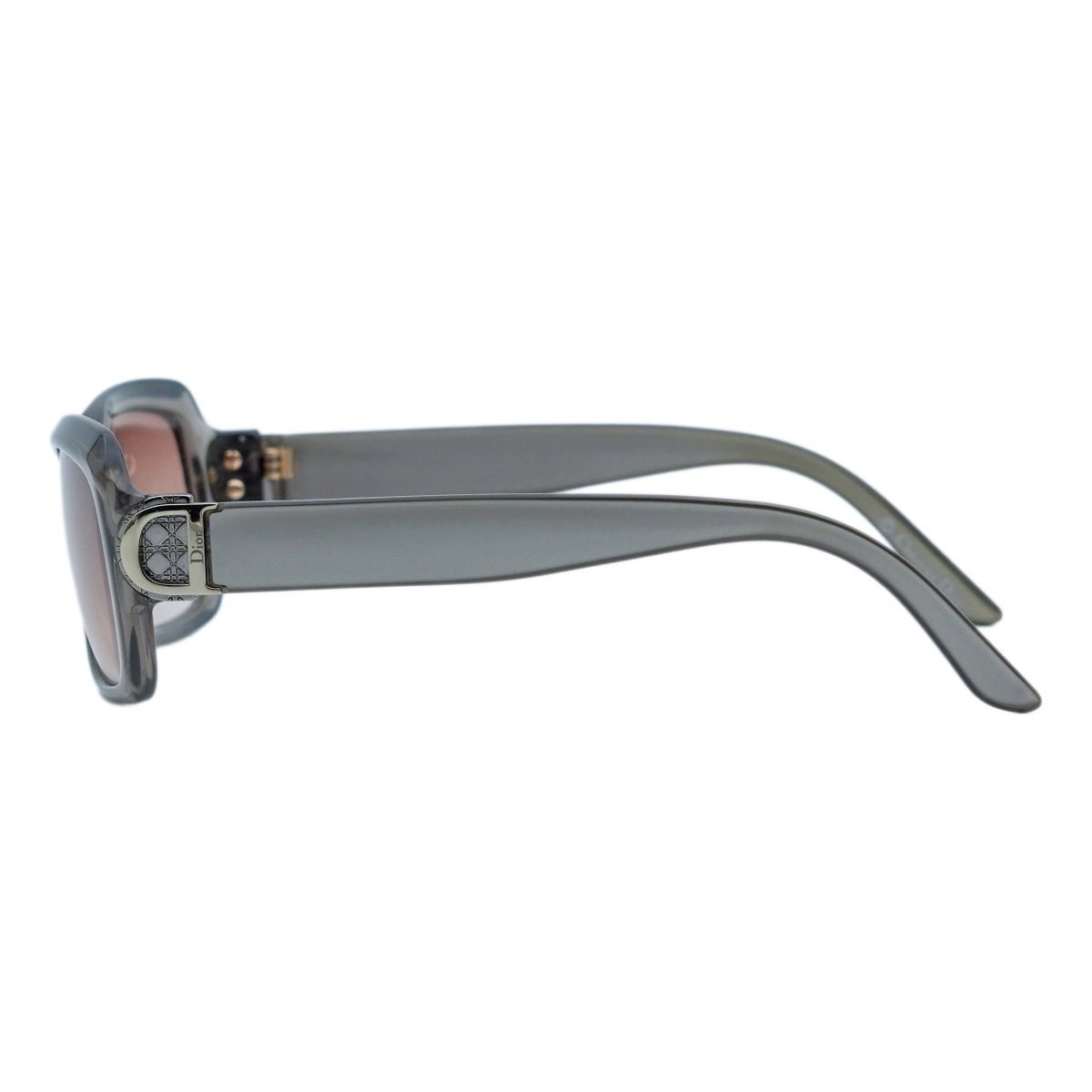 Vintage Dior Gray Gradient D Logo Rectangular Sunglasses — photo 3