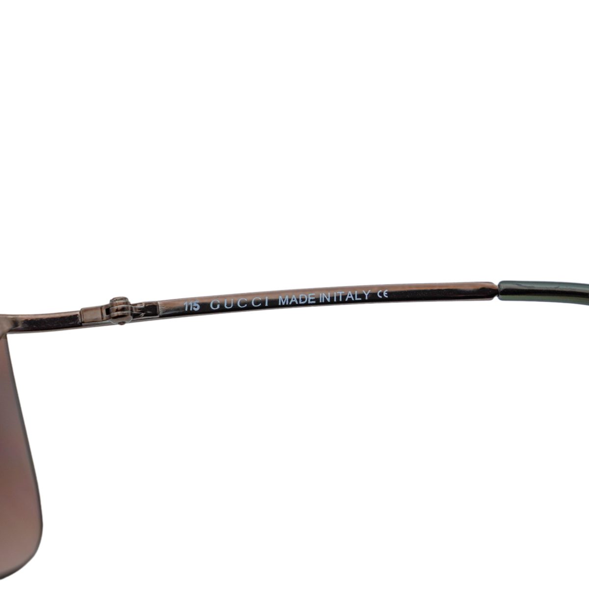 Vintage Gucci GG 2653 Brown Half Rimless Logo Sunglasses — photo 6
