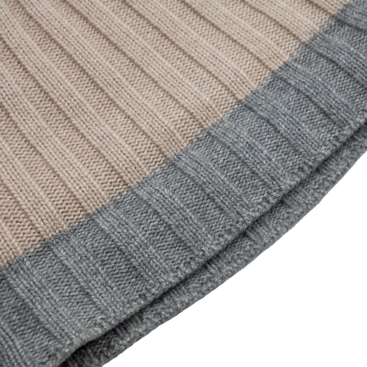 Brunello Cucinelli Beige Cashmere Ribbed Knit Beanie Hat — photo 4