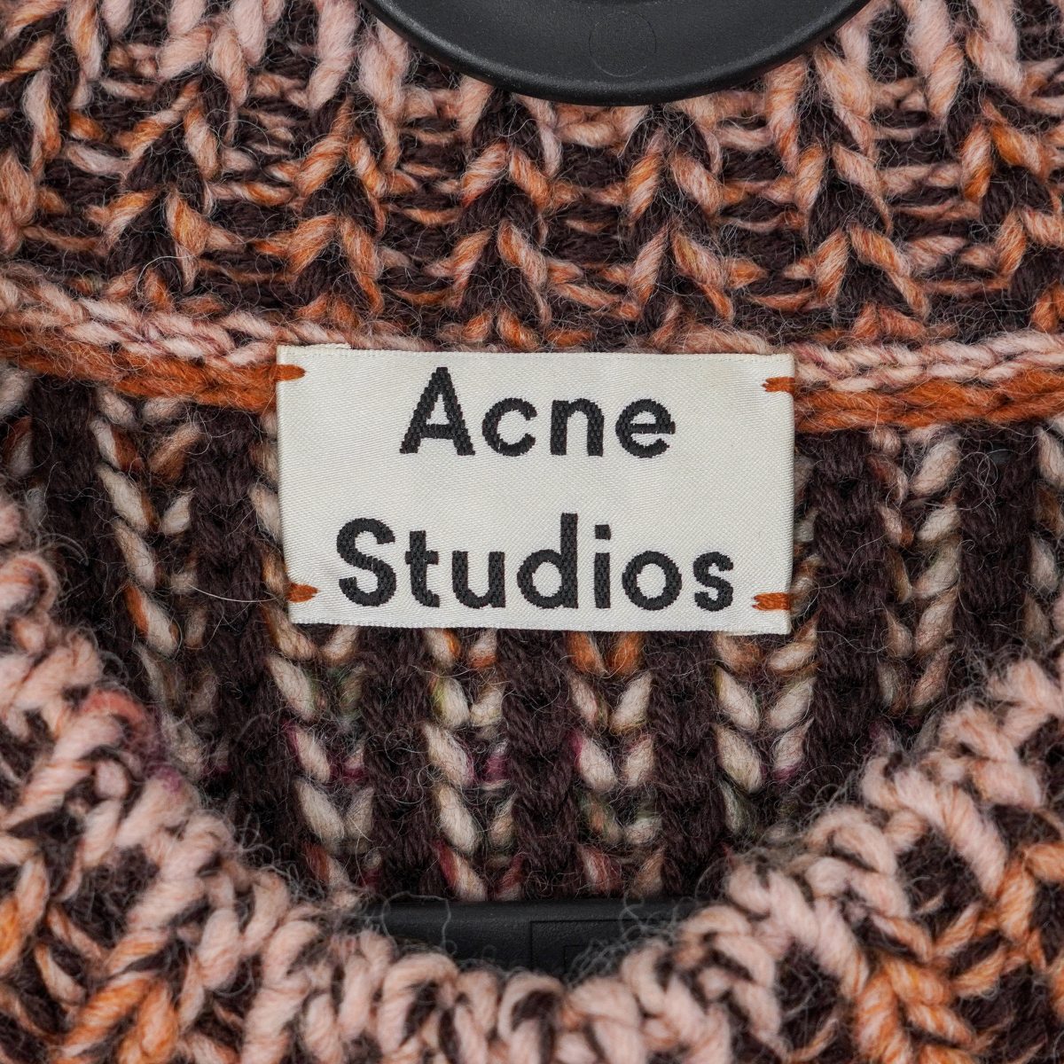 Acne Studios Brown Wool Blend Chunky Knit Crewneck Sweater — photo 6