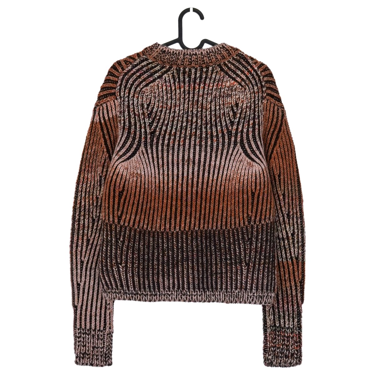 Acne Studios Brown Wool Blend Chunky Knit Crewneck Sweater — photo 2