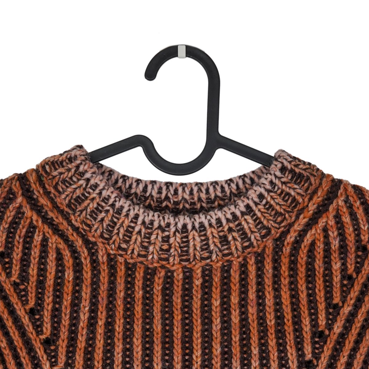 Acne Studios Brown Wool Blend Chunky Knit Crewneck Sweater — photo 3