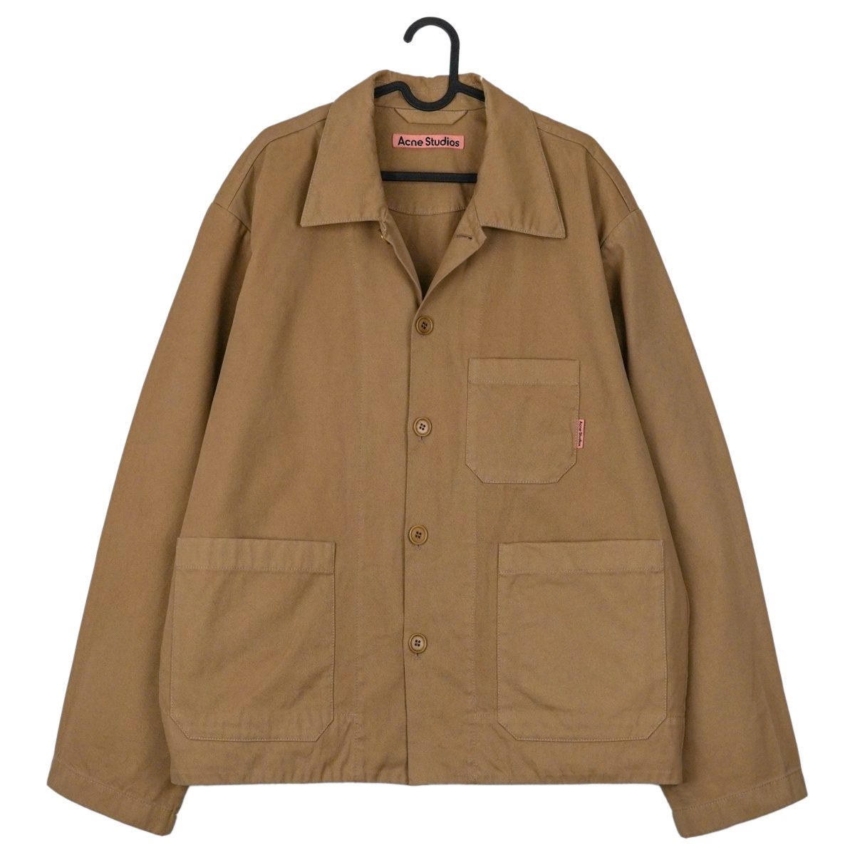 Acne Studios Brown Utility Workwear Patch Logo Chore Jacket
