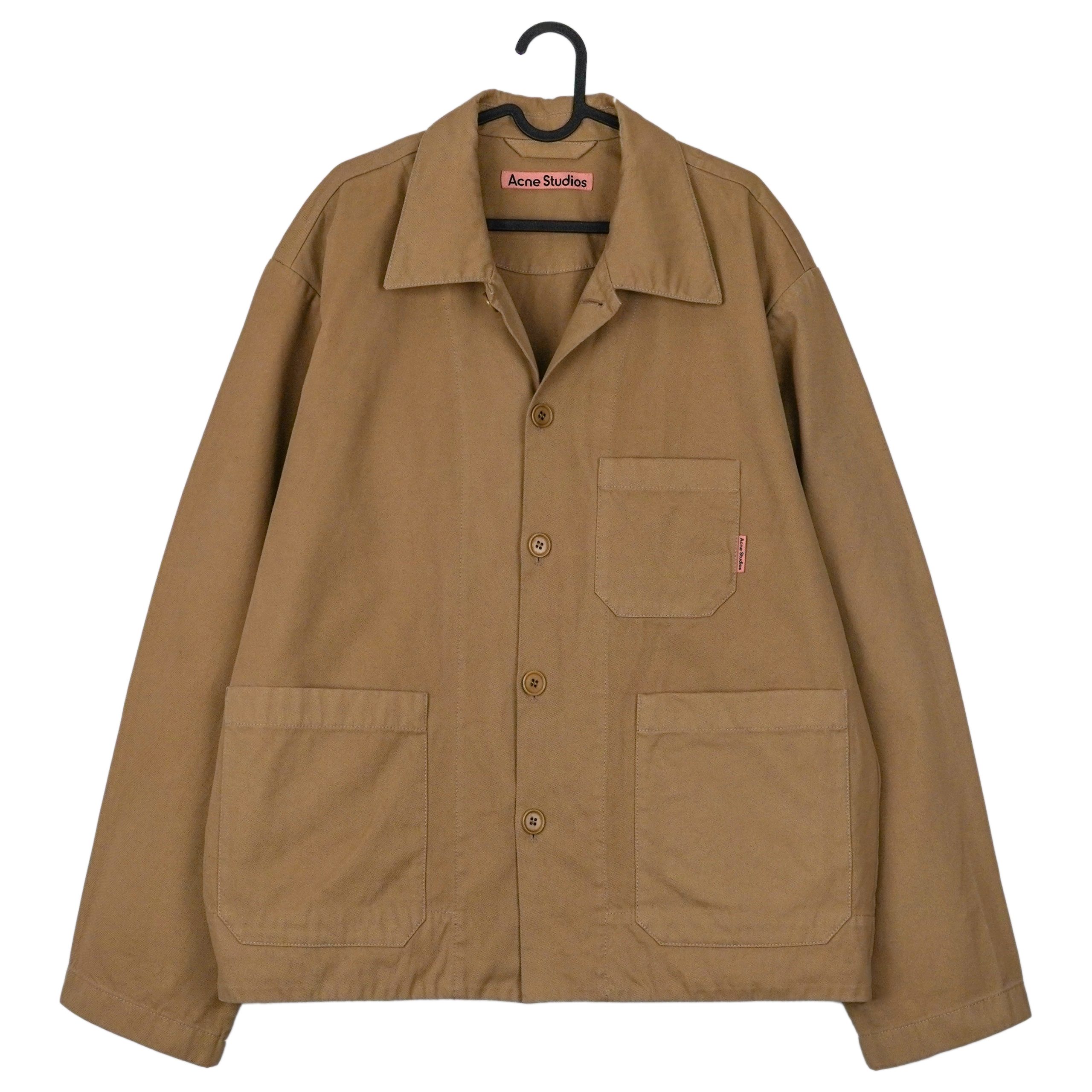 Acne Studios Brown Utility Workwear Patch Logo Chore Jacket