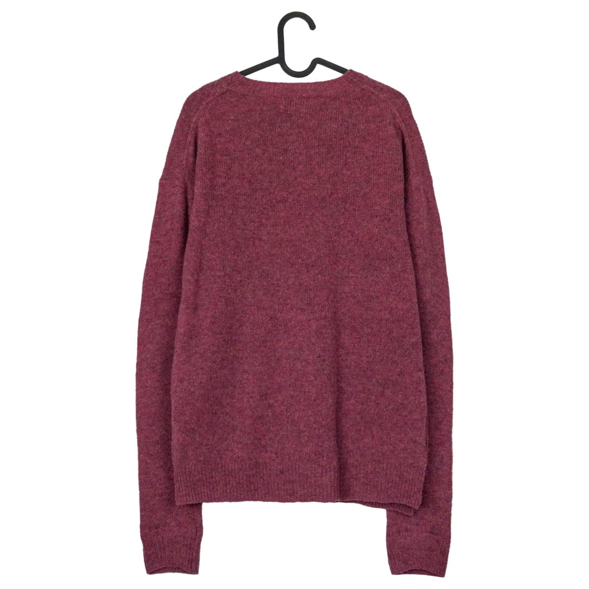 Acne Studios Deniz Burgundy Melange Wool Crewneck Sweater — photo 2