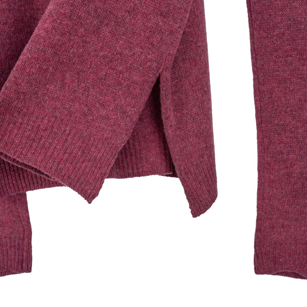 Acne Studios Deniz Burgundy Melange Wool Crewneck Sweater — photo 6