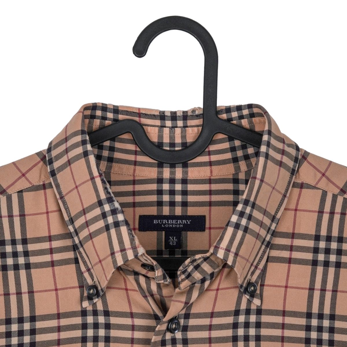 Burberry London Beige Nova Check Plaid Button Down Shirt — photo 5