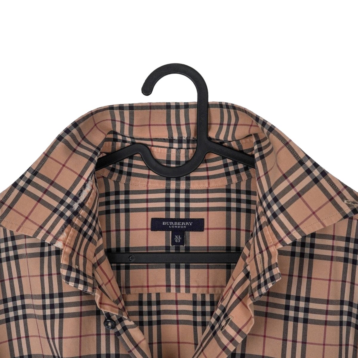 Burberry London Beige Nova Check Plaid Button Down Shirt — photo 6