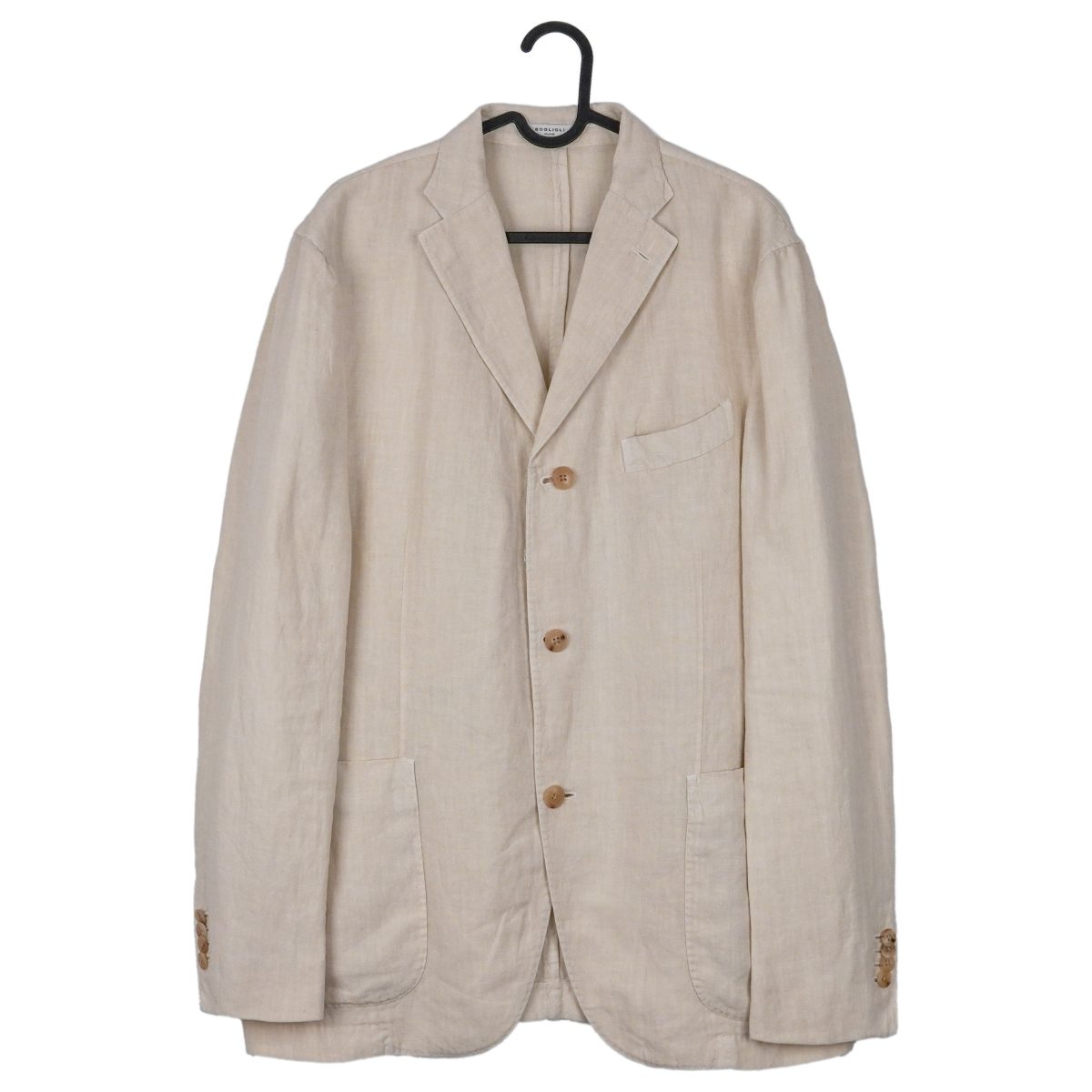 Boglioli Beige Linen Open Weave Tailored Blazer K Jacket