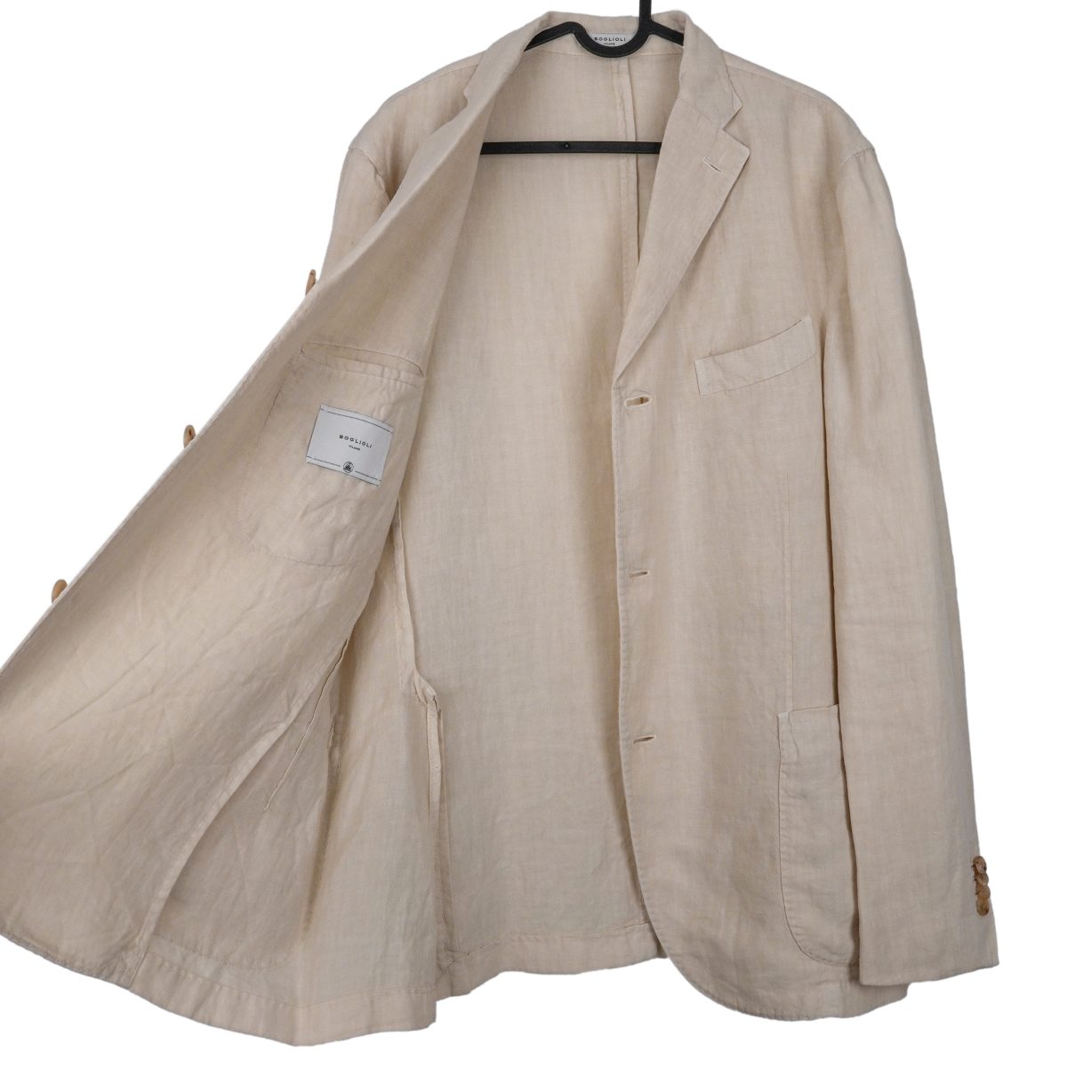 Boglioli Beige Linen Open Weave Tailored Blazer K Jacket — photo 8