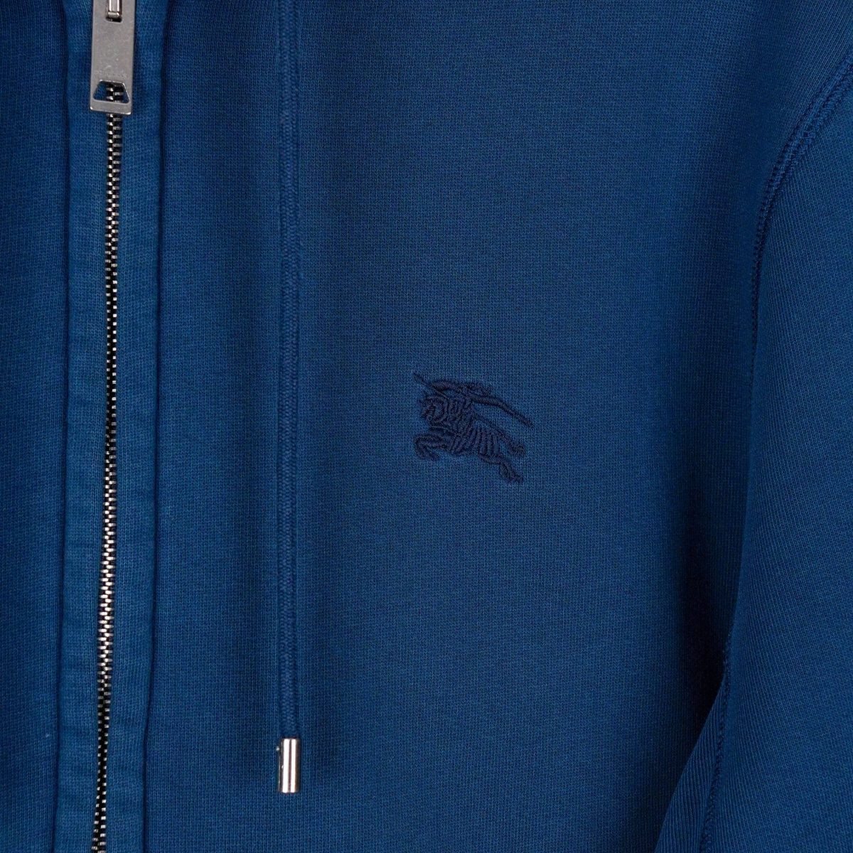 Burberry Claredon Blue Embroidered Logo Hoodie Sweatshirt — photo 6