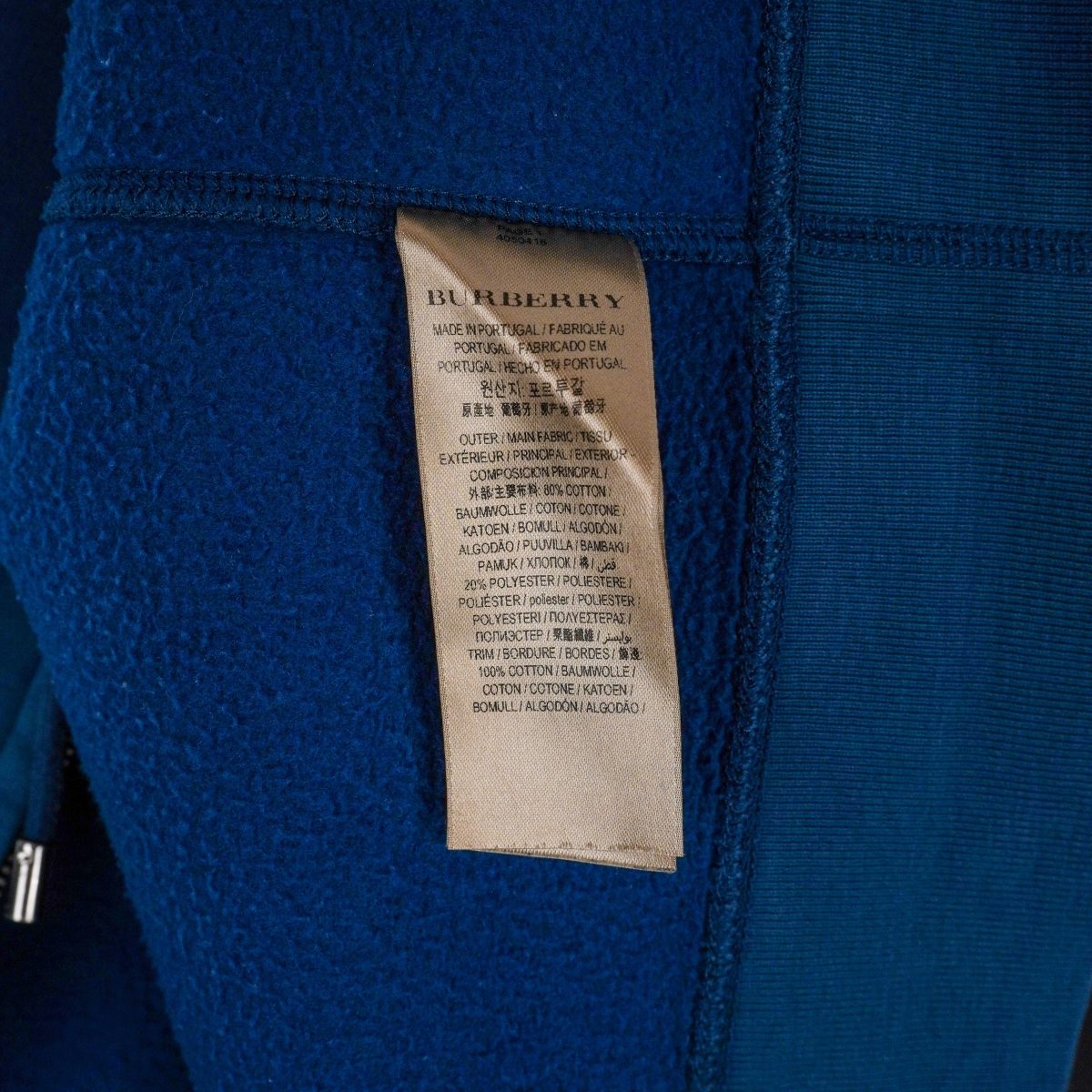 Burberry Claredon Blue Embroidered Logo Hoodie Sweatshirt — photo 11