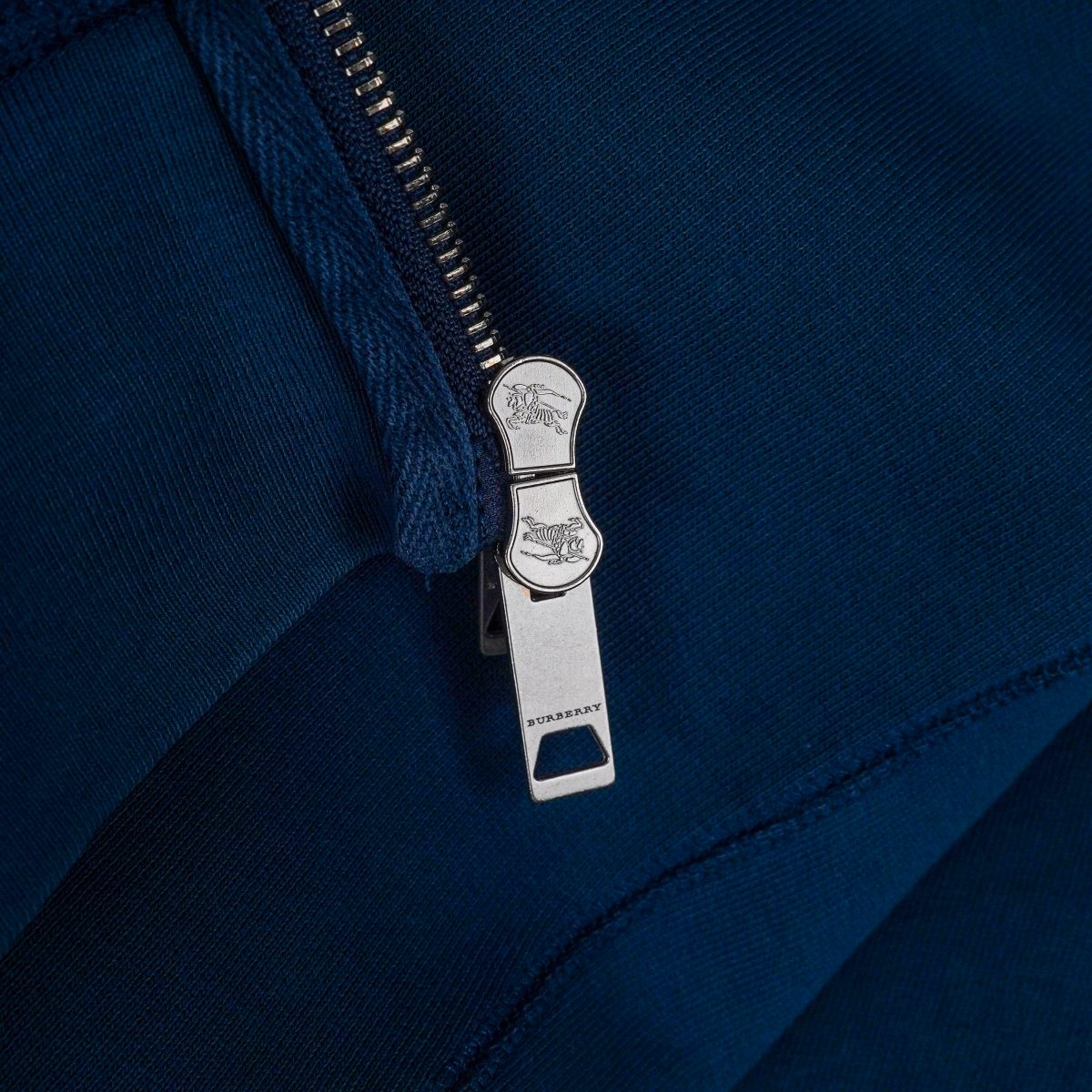 Burberry Claredon Blue Embroidered Logo Hoodie Sweatshirt — photo 9