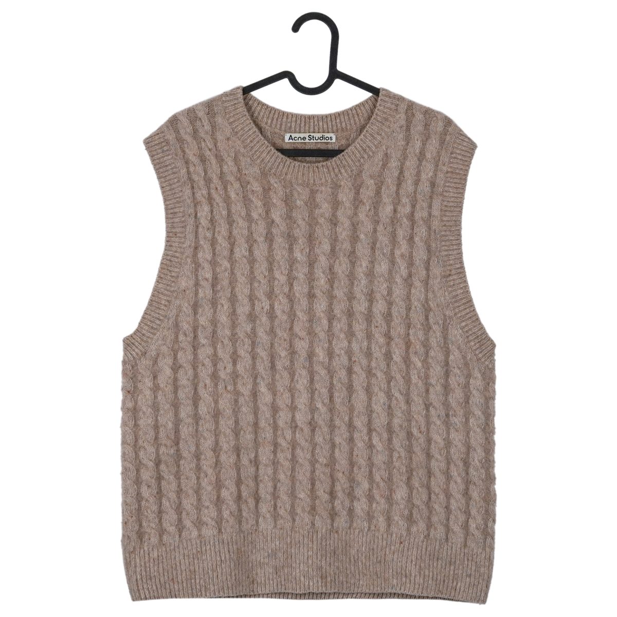 Acne Studios Beige Wool Cashmere Textured Knit Vest Sweater