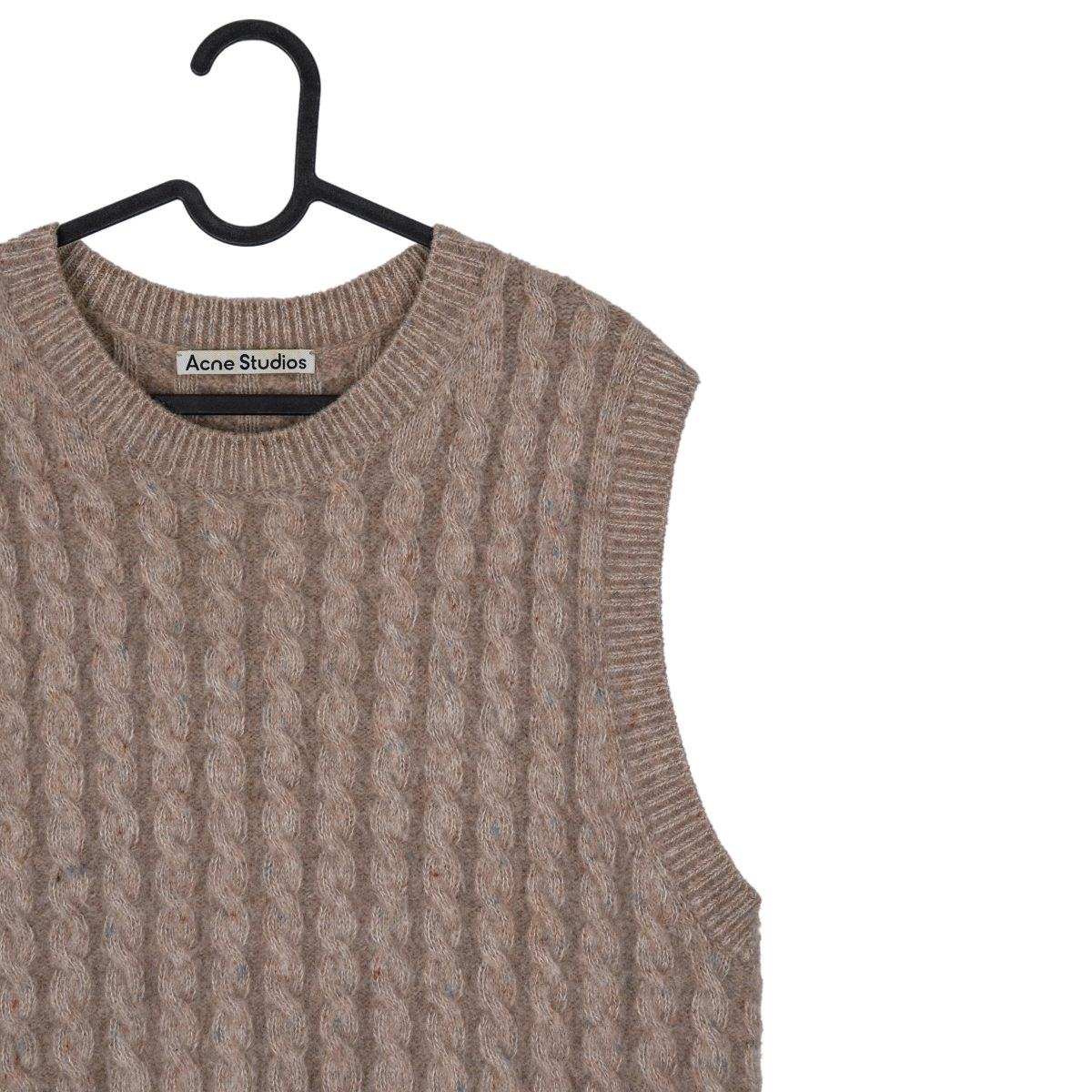 Acne Studios Beige Wool Cashmere Textured Knit Vest Sweater — photo 4