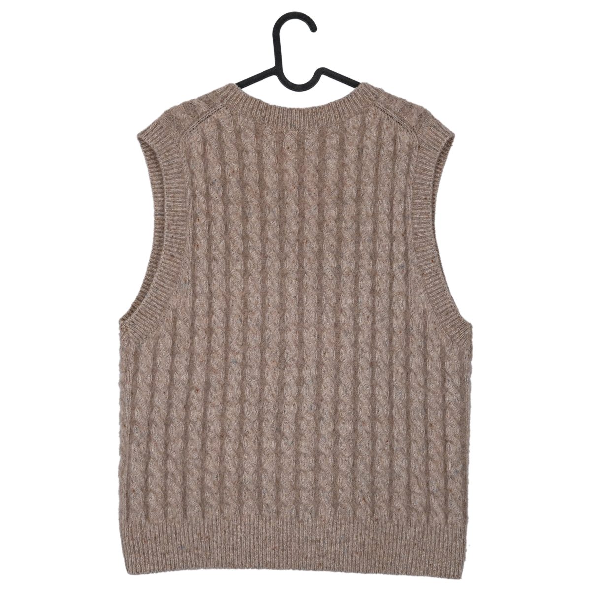 Acne Studios Beige Wool Cashmere Textured Knit Vest Sweater — photo 2