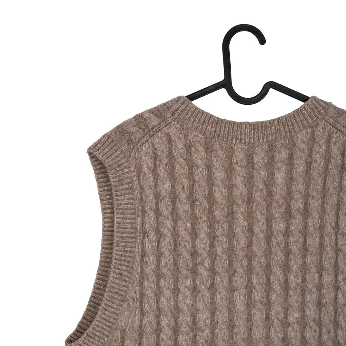 Acne Studios Beige Wool Cashmere Textured Knit Vest Sweater — photo 6