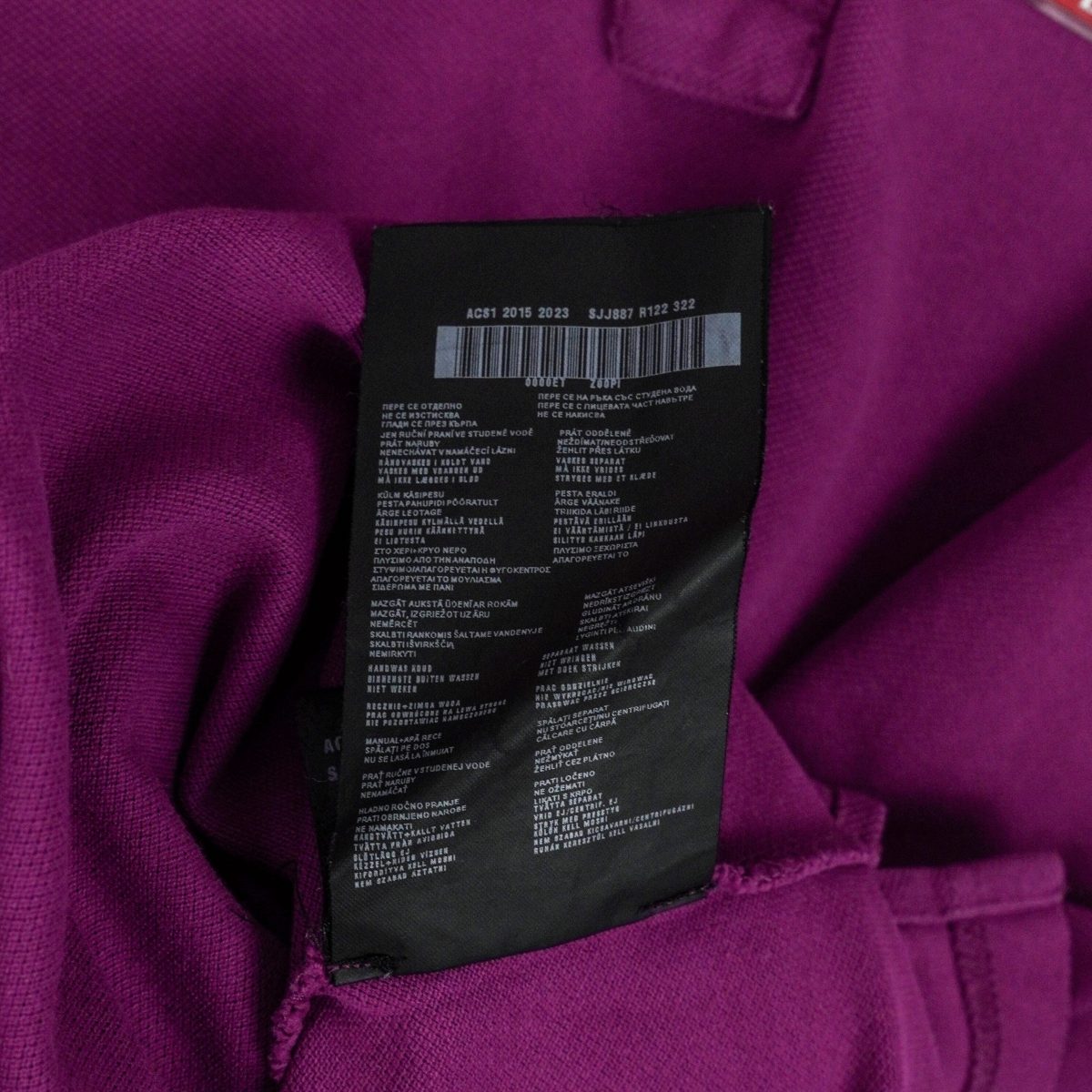 Prada Milano 2015 Purple Short Sleeve Tab Logo Polo Shirt — photo 9