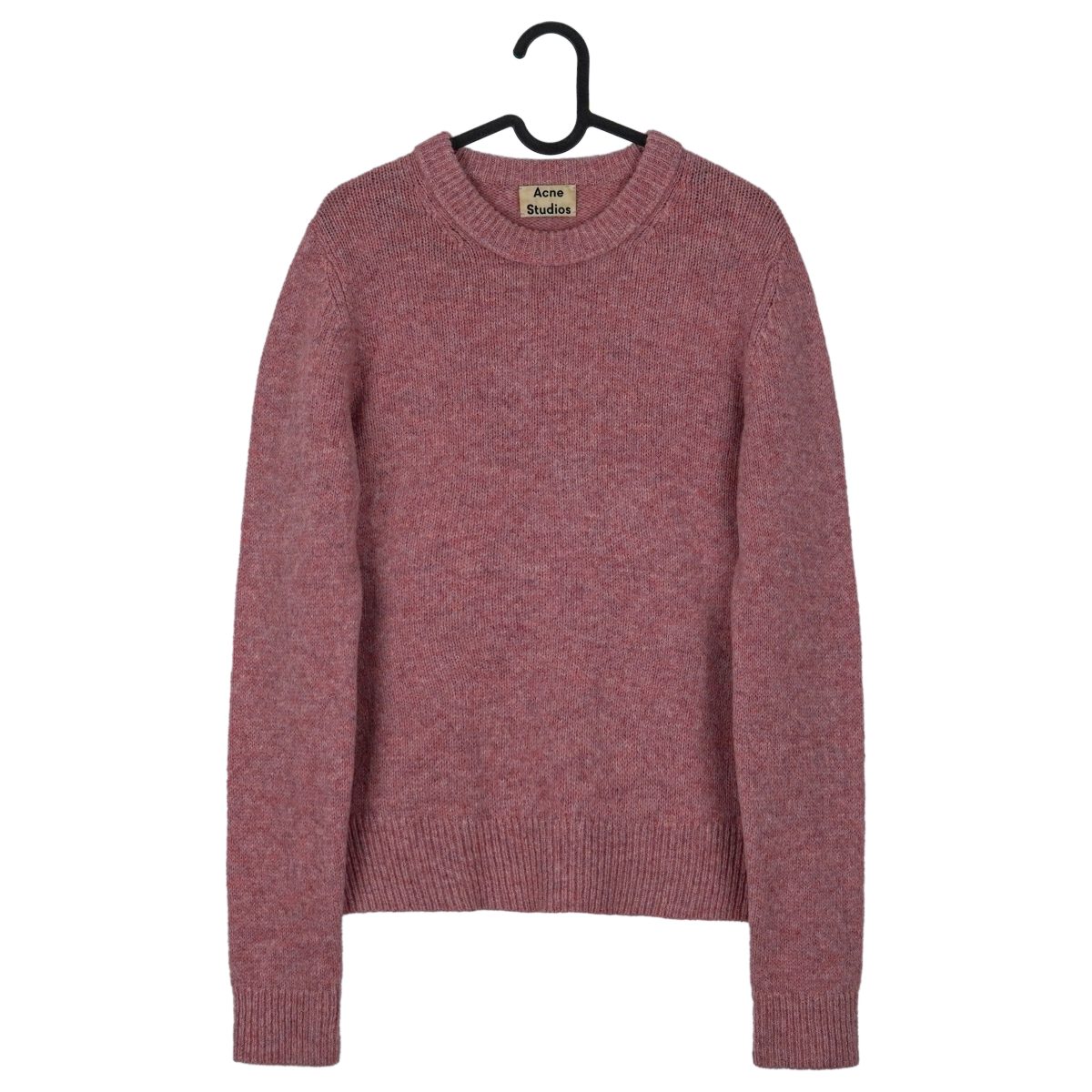 Acne Studios Dusty Pink Wool Knit Crewneck Womens Sweater