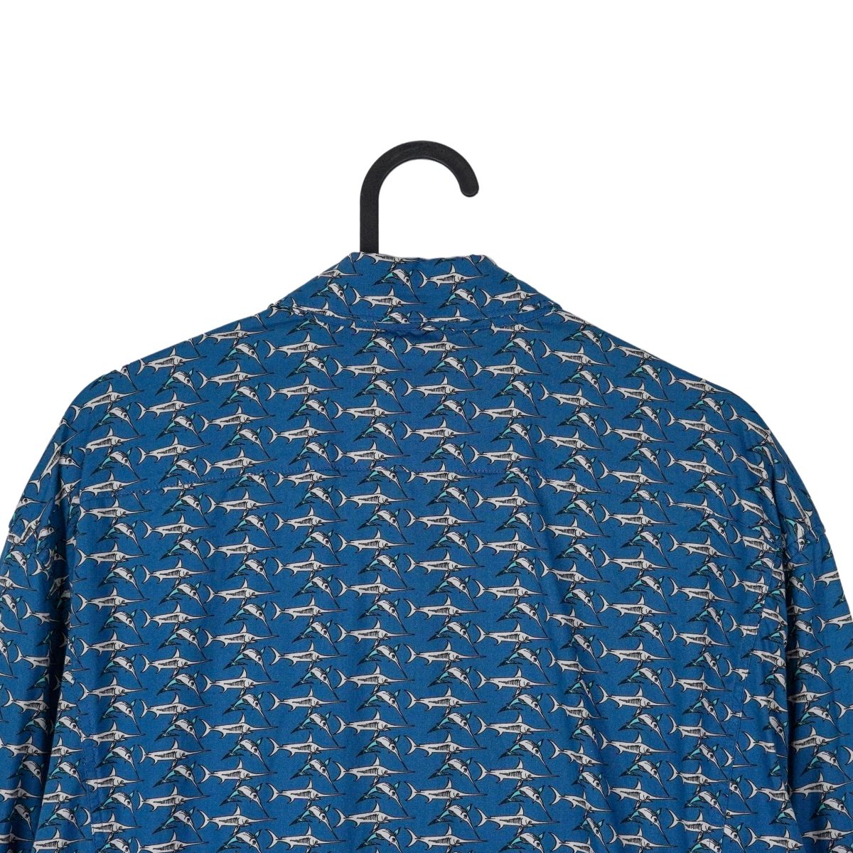 Dolce Gabbana Sicilia Blue Swordfish Print Long Sleeve Shirt — photo 6