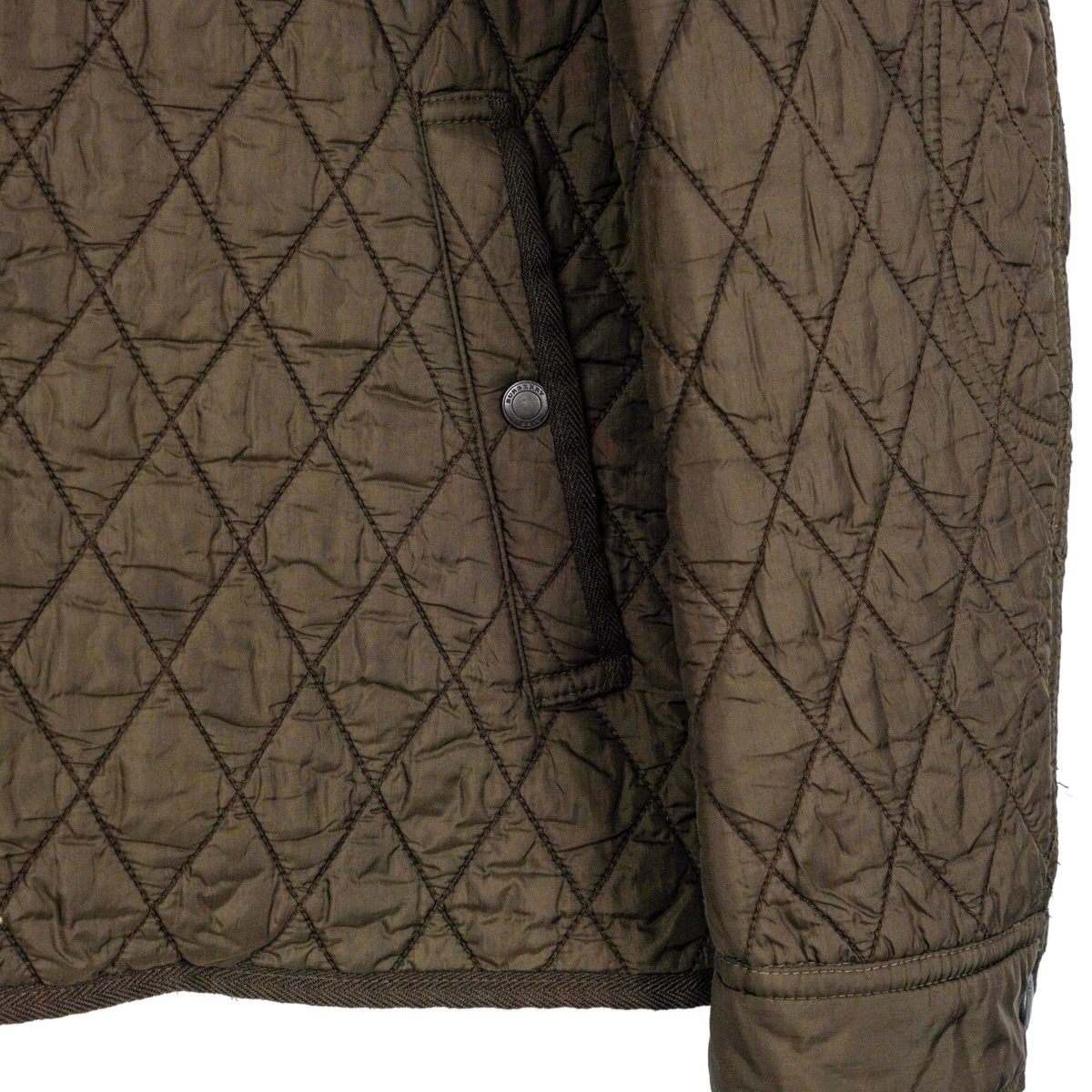 Burberry Brit Khaki Green Diamond Quilted Nova Check Jacket — photo 7