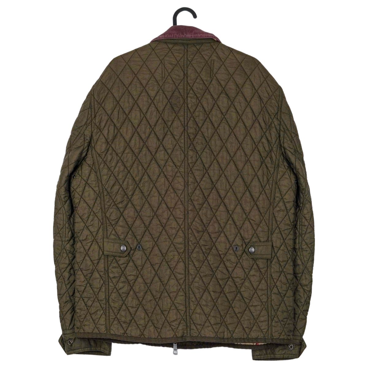Burberry Brit Khaki Green Diamond Quilted Nova Check Jacket — photo 2