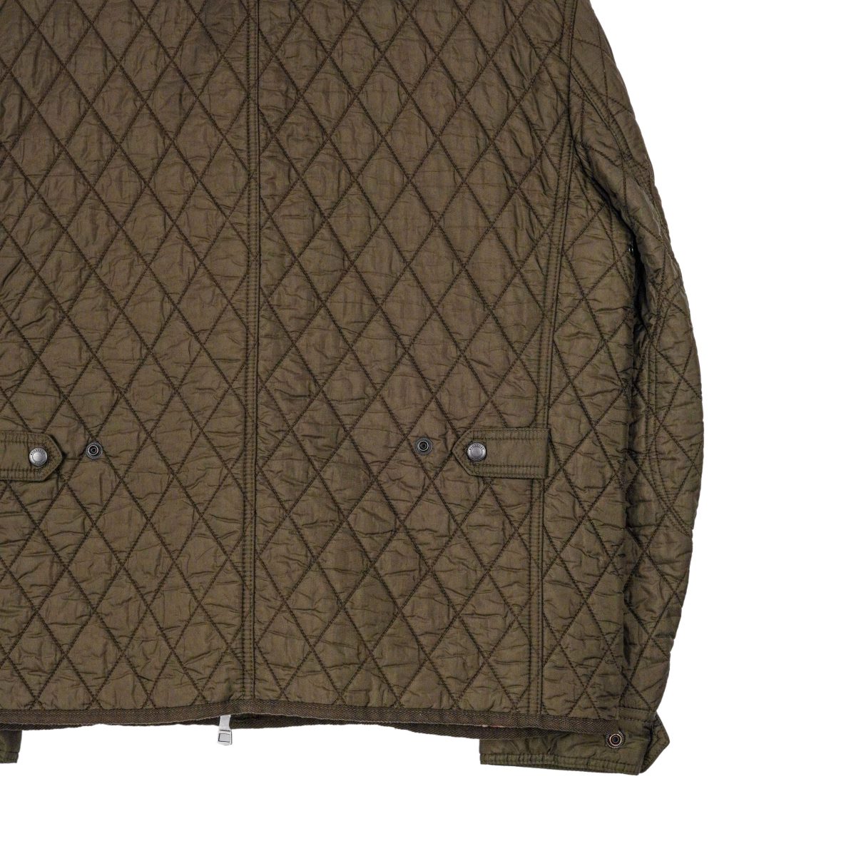 Burberry Brit Khaki Green Diamond Quilted Nova Check Jacket — photo 9