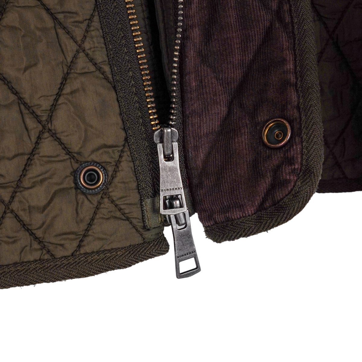 Burberry Brit Khaki Green Diamond Quilted Nova Check Jacket — photo 8