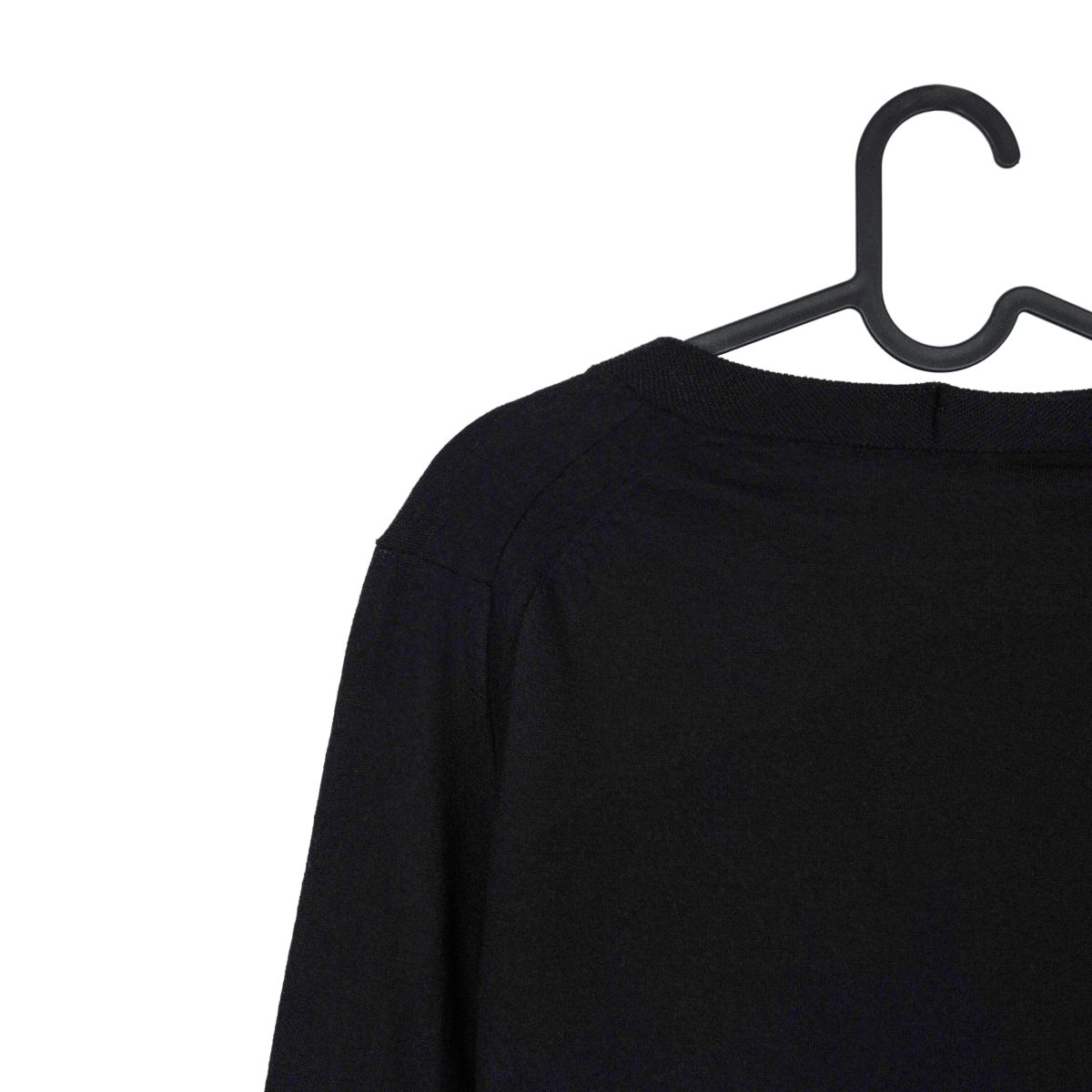 Boglioli Milano Black Wool Knit Lightweight Cardigan Sweater — photo 6