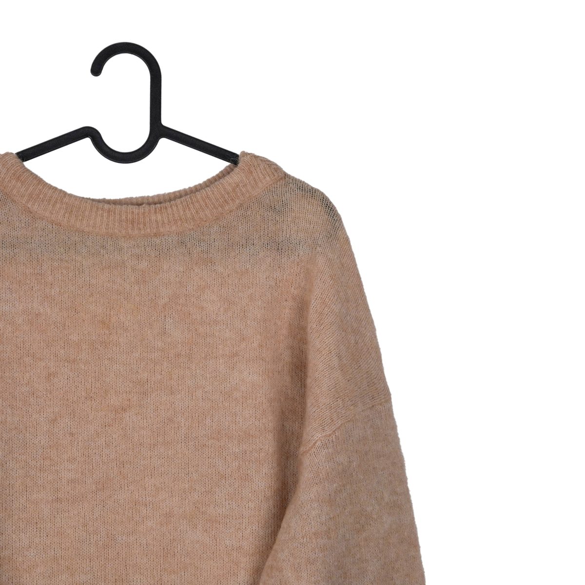 Acne Studios Dramatic Moh Beige Wool Blend Oversized Sweater — photo 4
