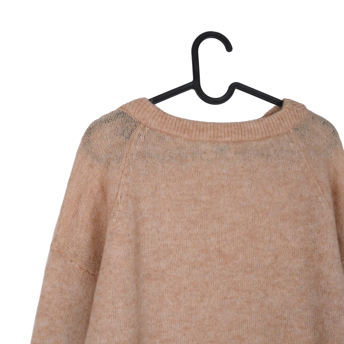 Acne Studios Dramatic Moh Beige Wool Blend Oversized Sweater — photo 5