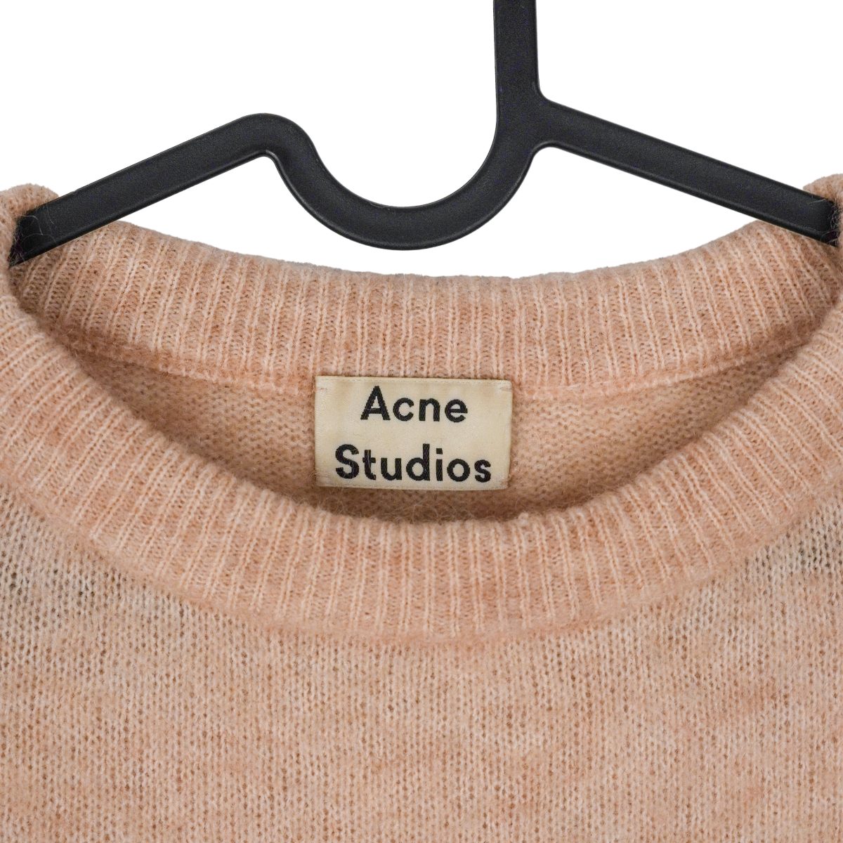 Acne Studios Dramatic Moh Beige Wool Blend Oversized Sweater — photo 3