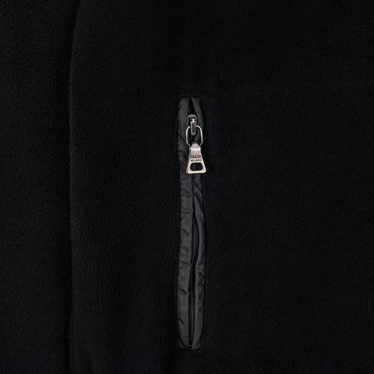 Prada Linea Rossa Black Fleece Zip Pocket Logo Sweatshirt — photo 6
