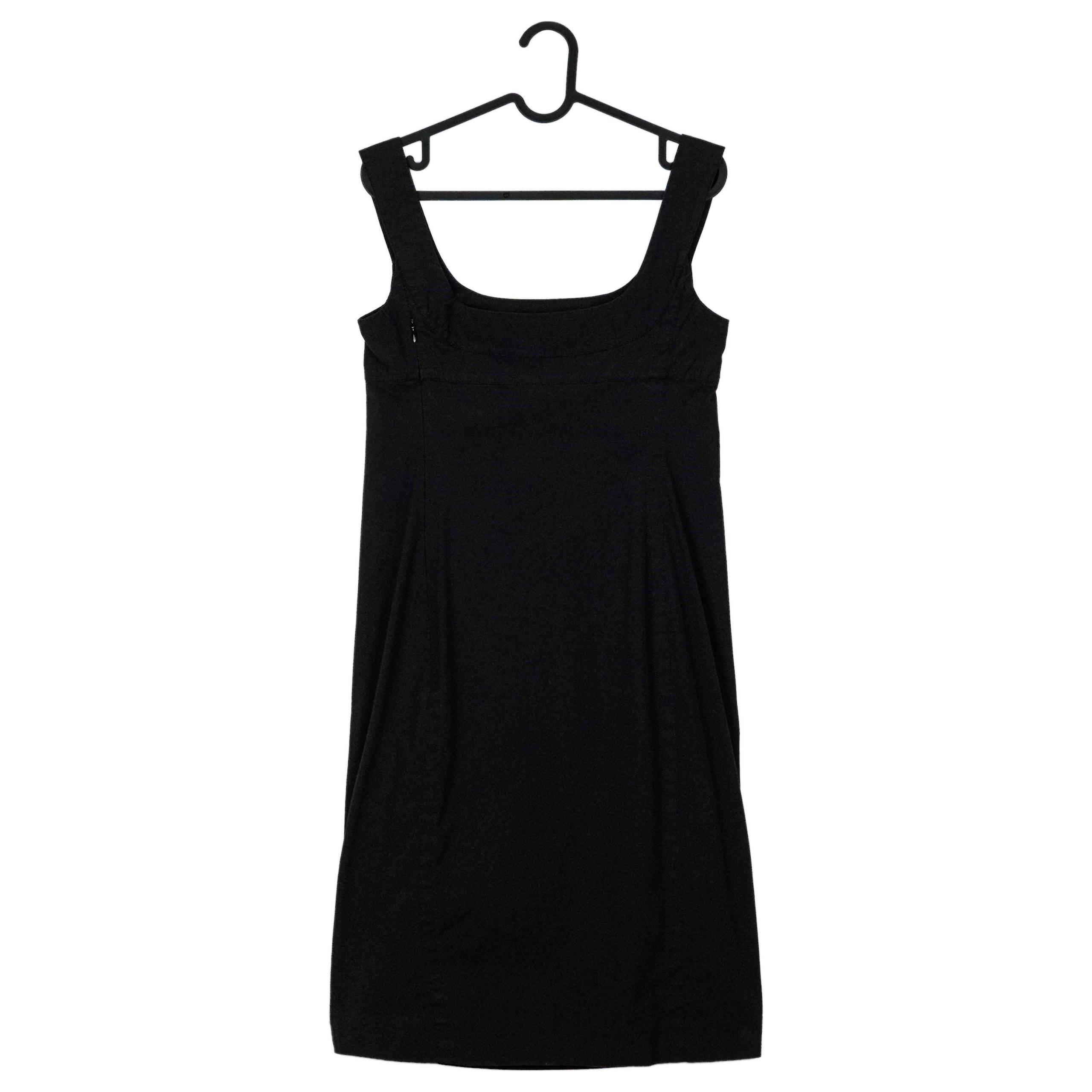 Prada Black Structured Sleeveless Side Zip Tank Top Blouse