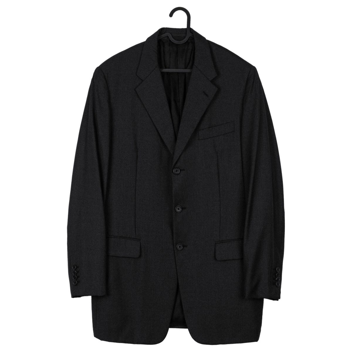 Prada Milano Black Pure Virgin Wool Tailored Blazer Jacket